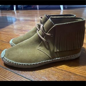 Saint Laurent Suede Fringe Espadrilles Size 37